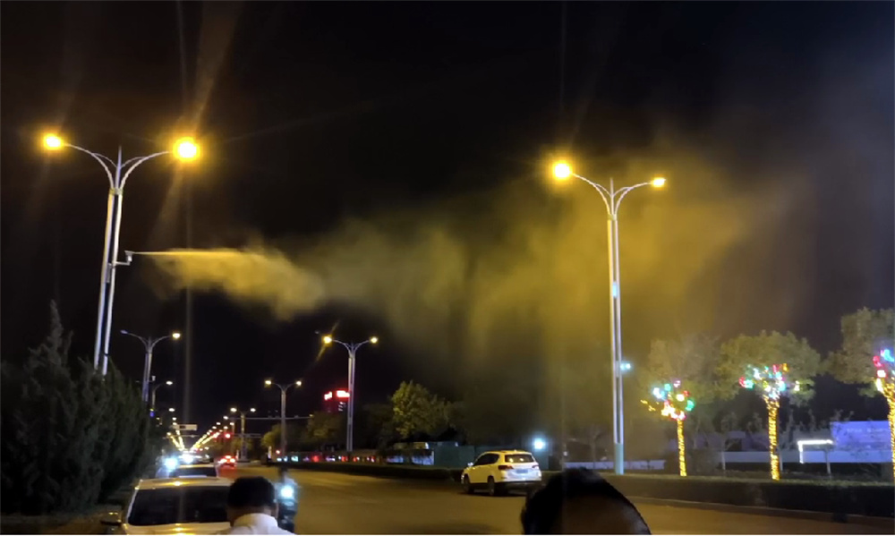 山東濱州道路降塵